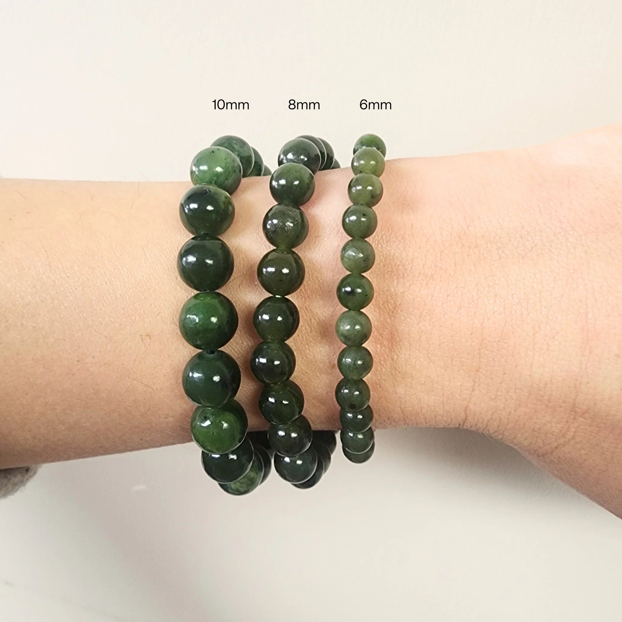 Full Beaded White Jade Bracelet