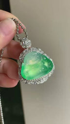 18K Gold-Inlaid Seated Buddha Pendant